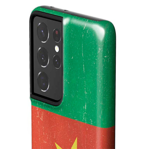 Cameroon Flag Distressed Galaxy S21 Ultra 5G Pro Case